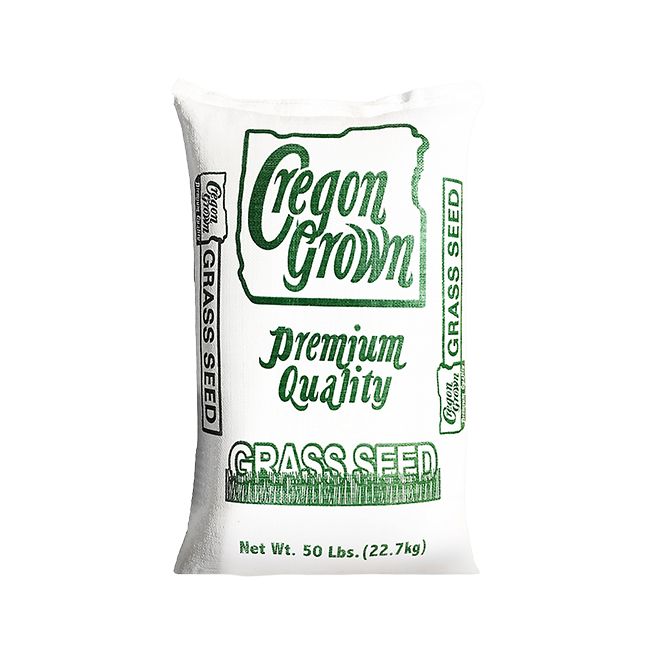 A bag of grass seed is shown. Shop lawn and garden products.